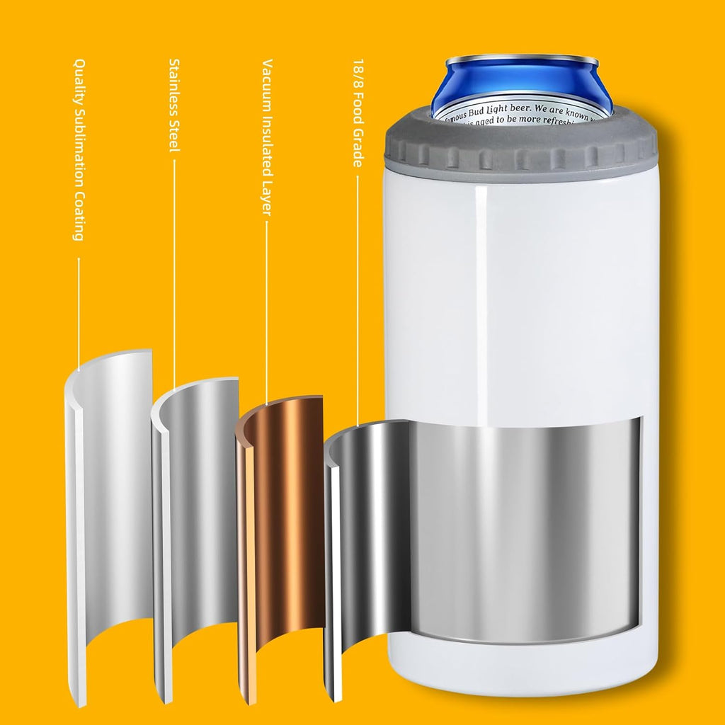 4-in-1 Stainless Steel Insulated Bottle/Can Holder