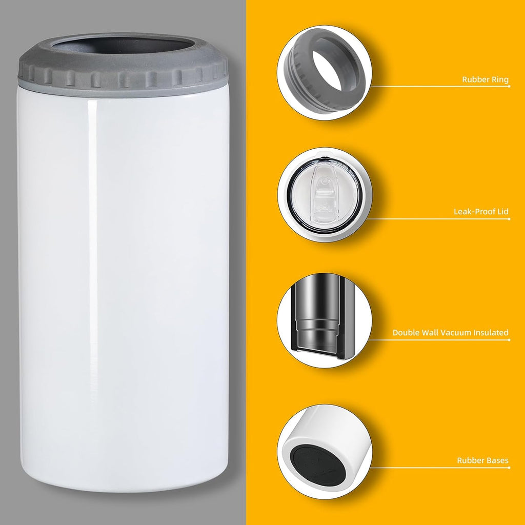 4-in-1 Stainless Steel Insulated Bottle/Can Holder