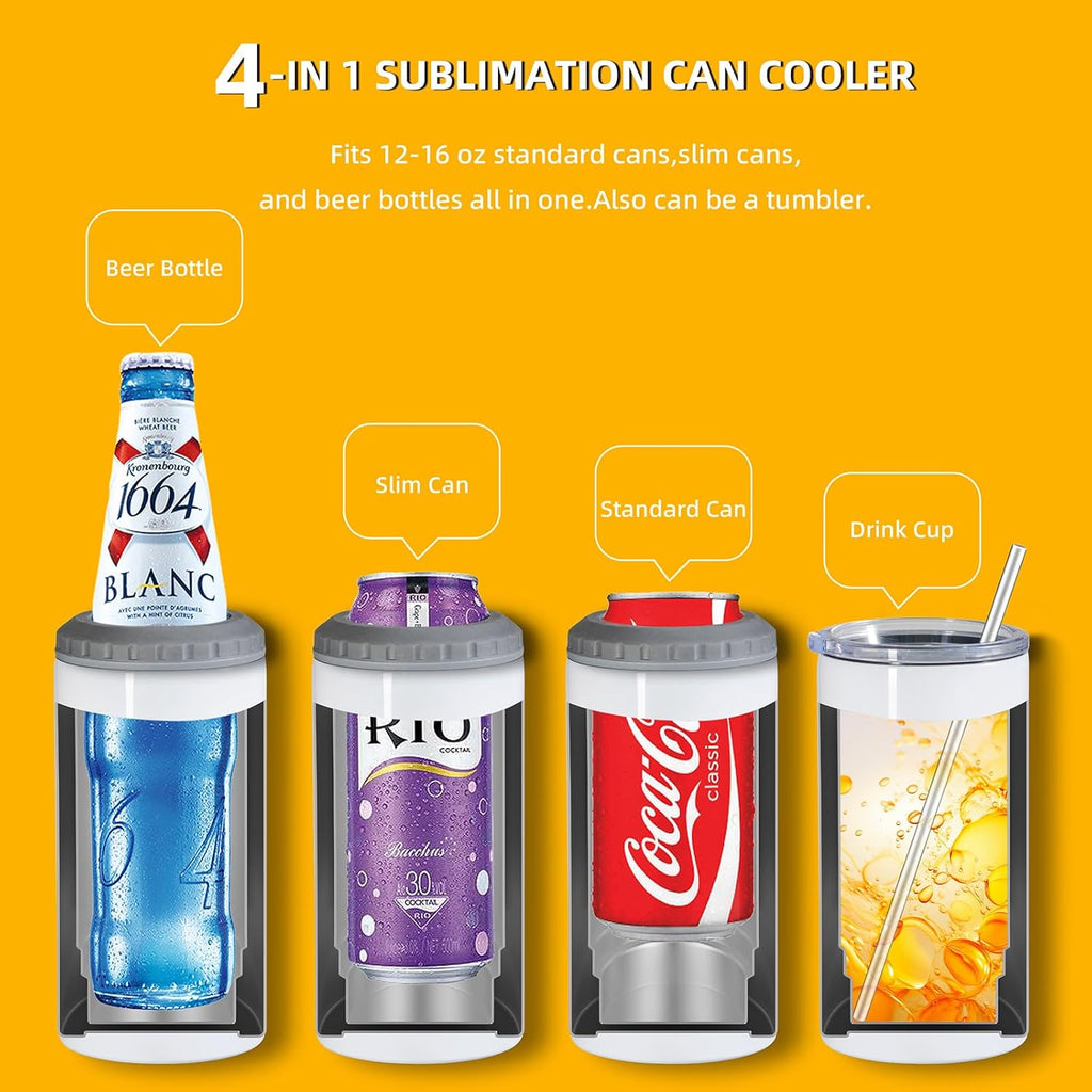 4-in-1 Stainless Steel Insulated Bottle/Can Holder