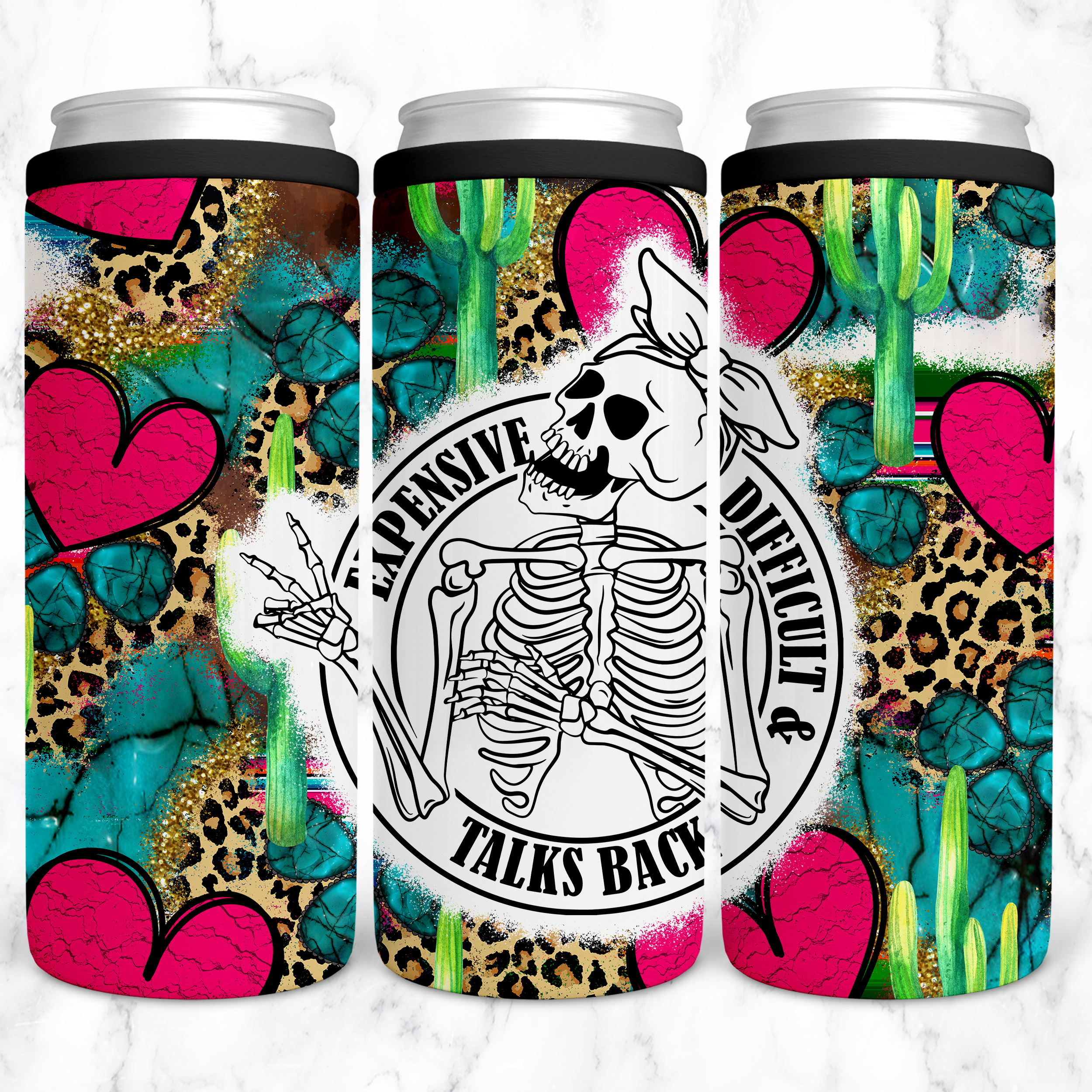 Skinny Can Holder- Insulated Stainless Steel