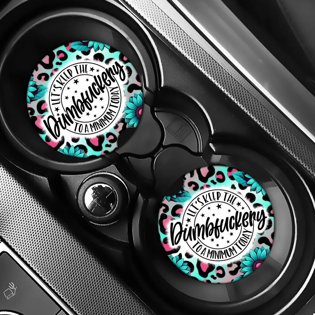 Dumbfuckery - Car Coasters - Set of 2