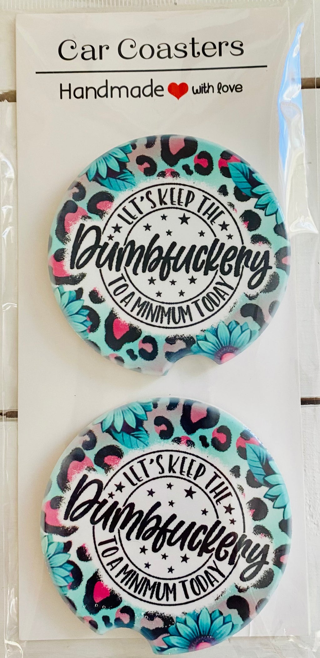 Dumbfuckery - Car Coasters - Set of 2