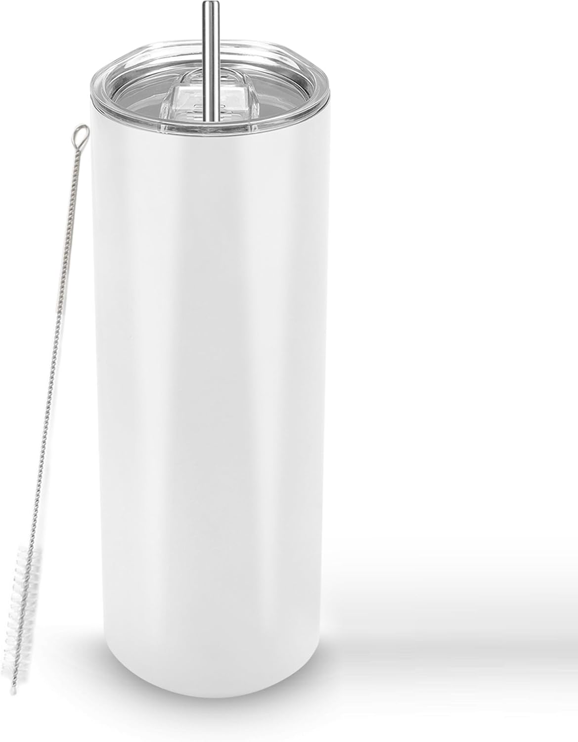 20oz Tumbler with Snap-in Acrylic Lid with Metal Straw
