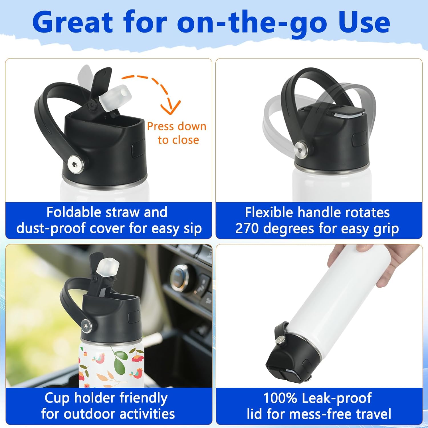 20oz Tumbler - Push Button Flip Sports Lid